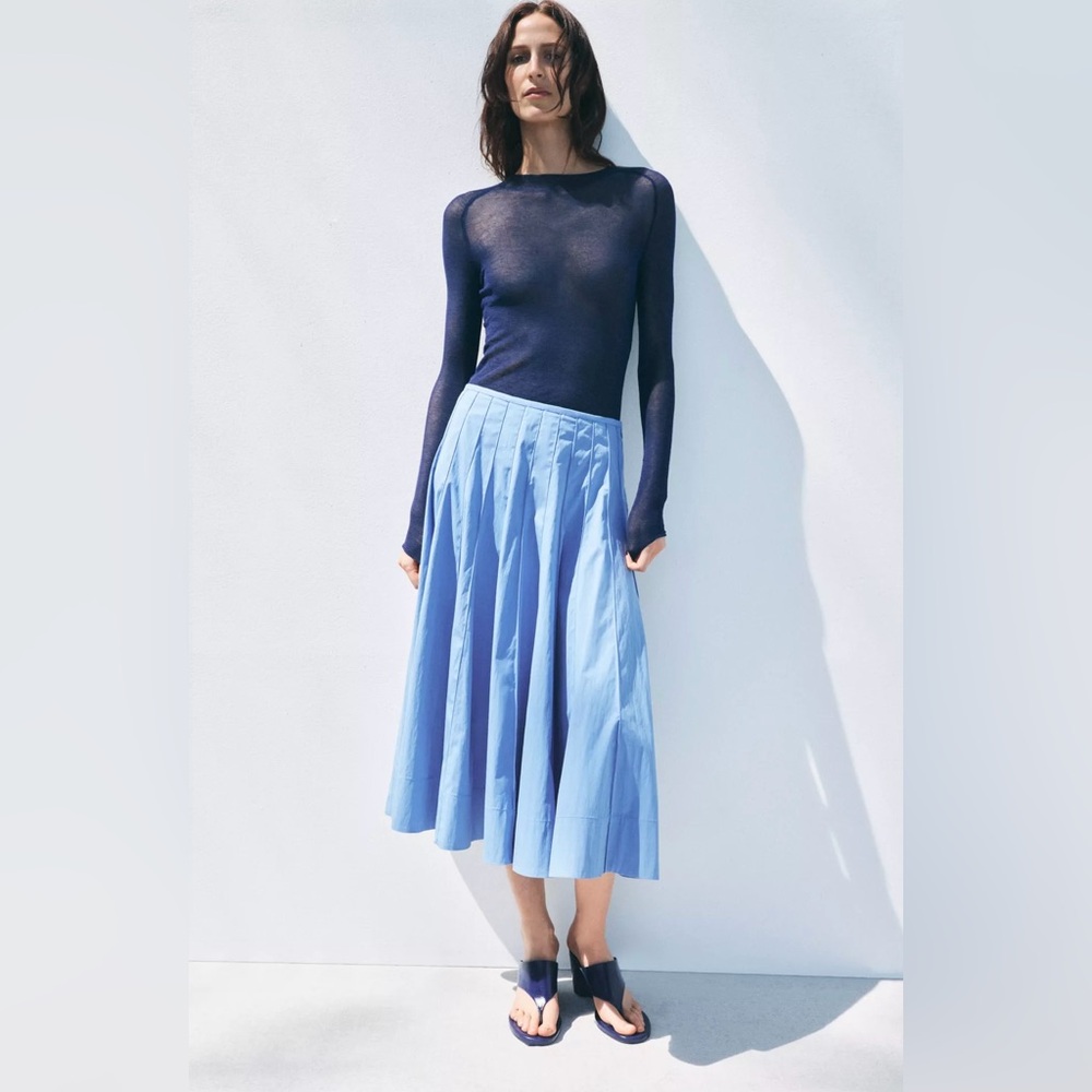 ZARA ZW COLLECTION MIDI SWING SKIRT
